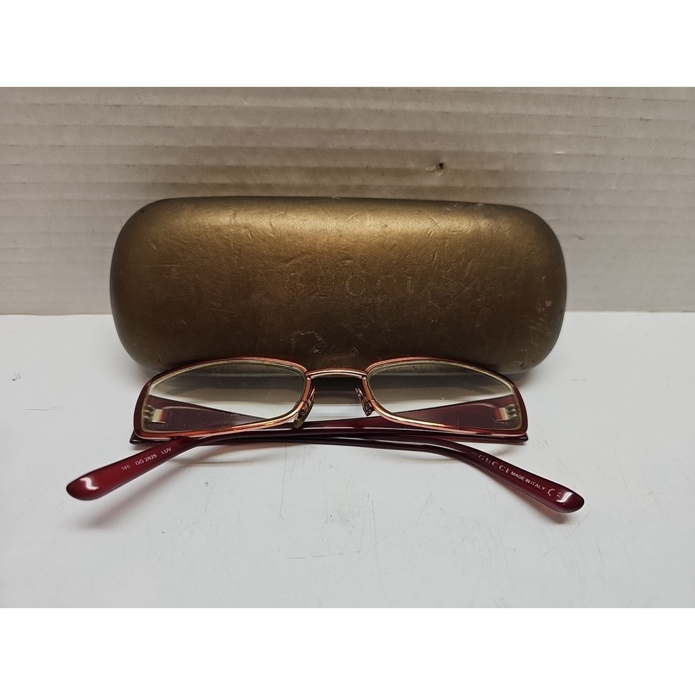 Gucci GG 2825 LUV Square Maroon Eyeglasses Optical Frame